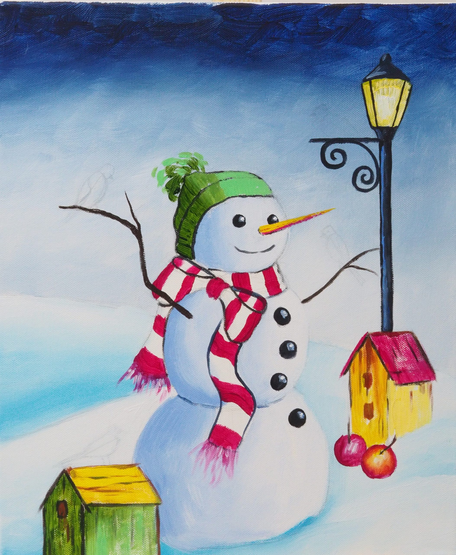 muñeconieve pintura y vino